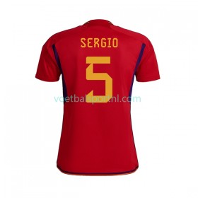 Spanje SERGIO BUSQUETS 5 Thuis Shirt World Cup 2022